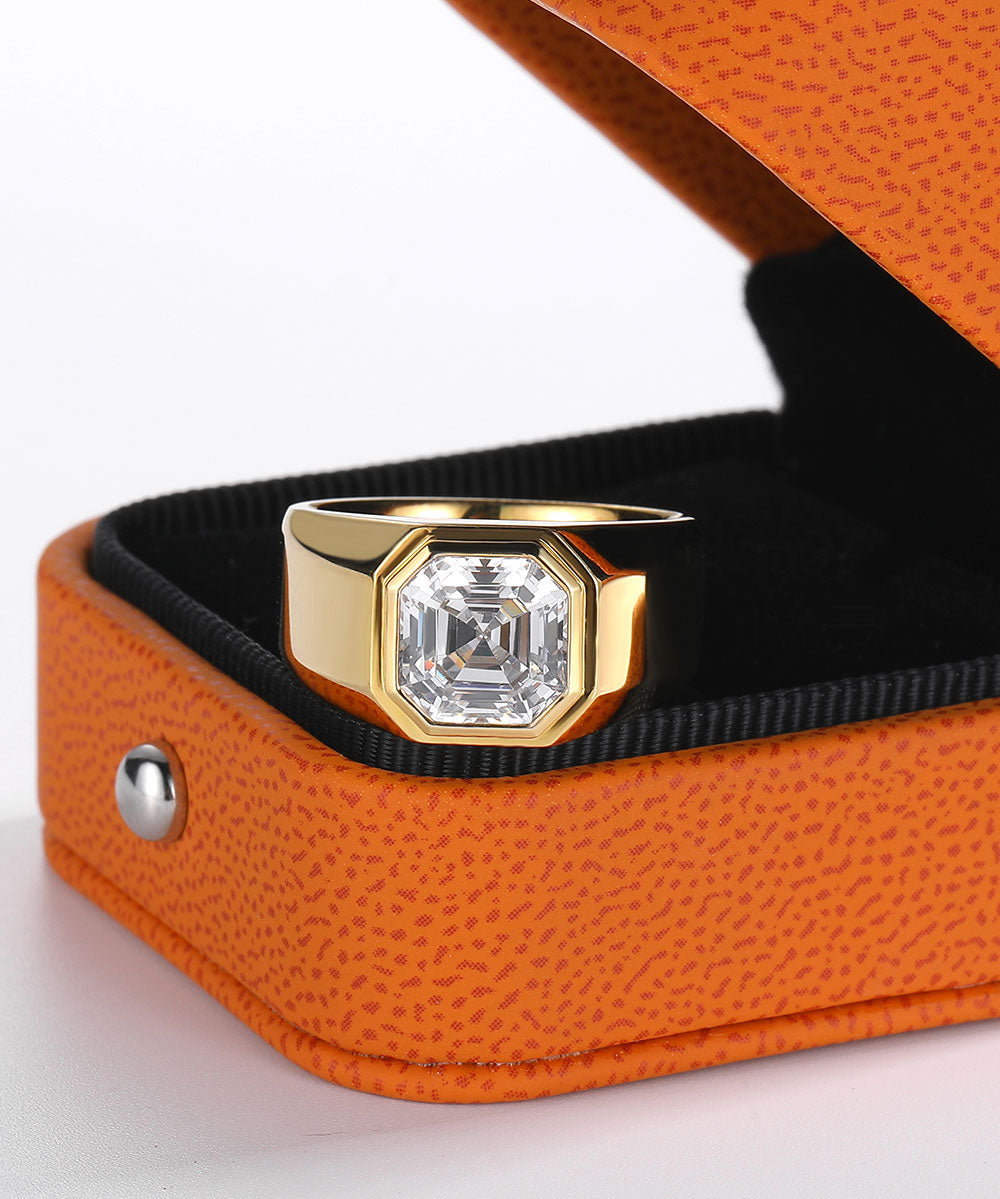 Satéur Homme Gold Latérale Diamond Ring™, 18K Gold