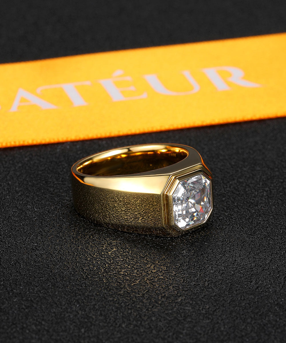 Satéur Homme Gold Latérale Diamond Ring™, 18K Gold