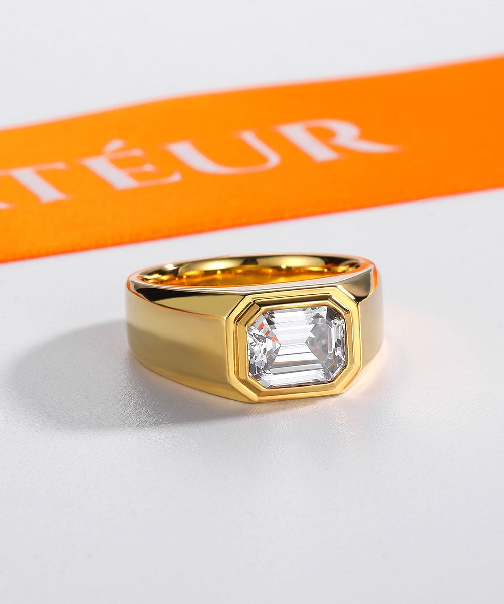 Satéur Homme Gold L' Esprit Diamond Ring™, 18K Gold