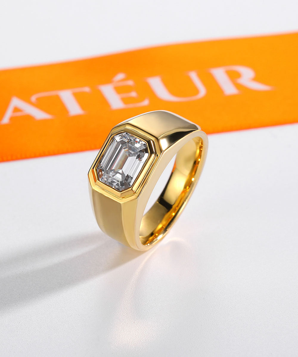 Satéur Homme Gold L' Esprit Diamond Ring™, 18K Gold