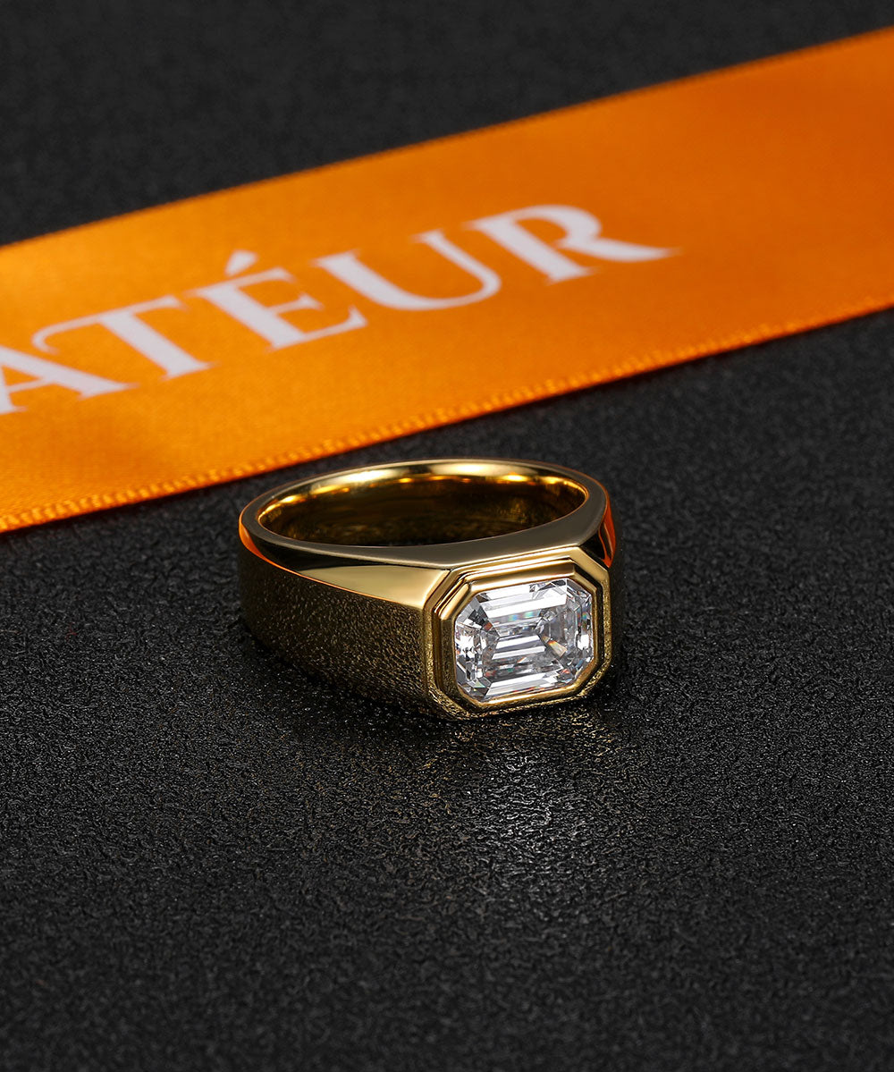 Satéur Homme Gold L' Esprit Diamond Ring™, 18K Gold