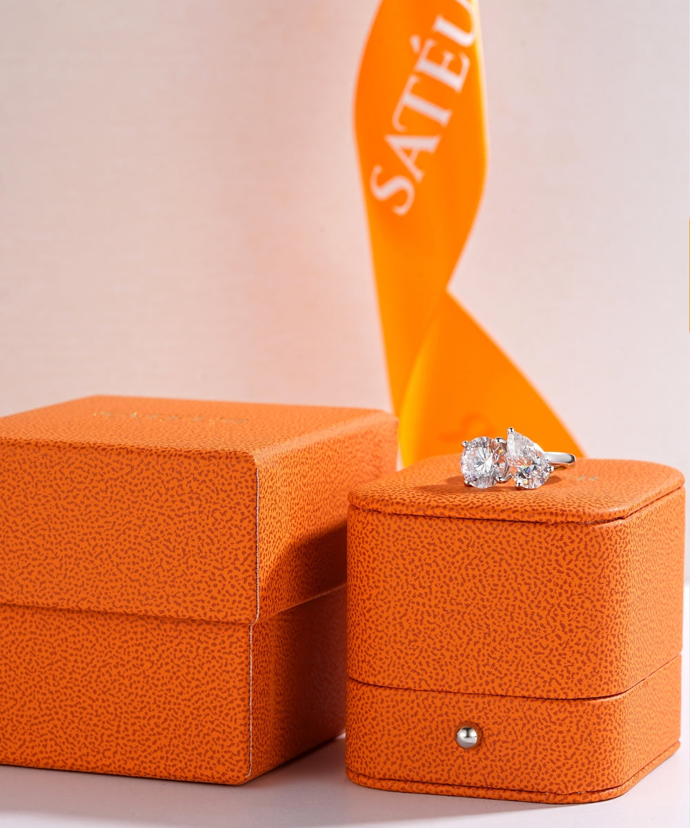 Satéur Duo Symbiose Diamond Ring™, 18K White Gold