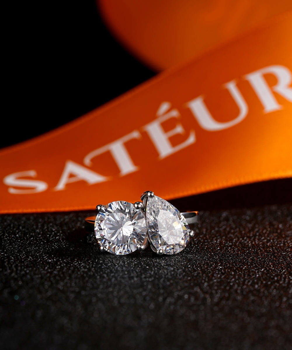 Satéur Duo Symbiose Diamond Ring™, 18K White Gold