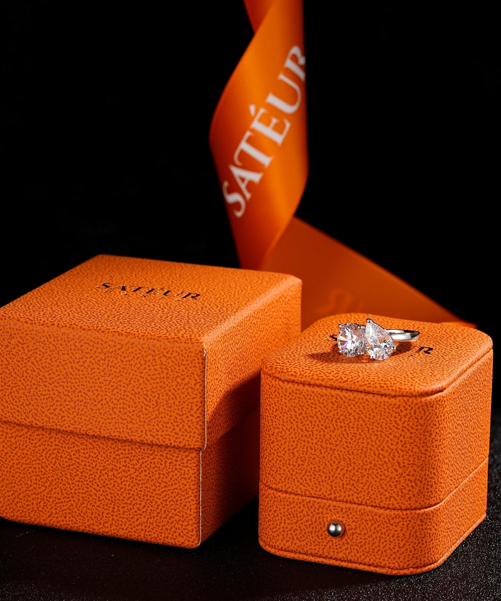 Satéur Duo Symbiose Diamond Ring™, 18K White Gold