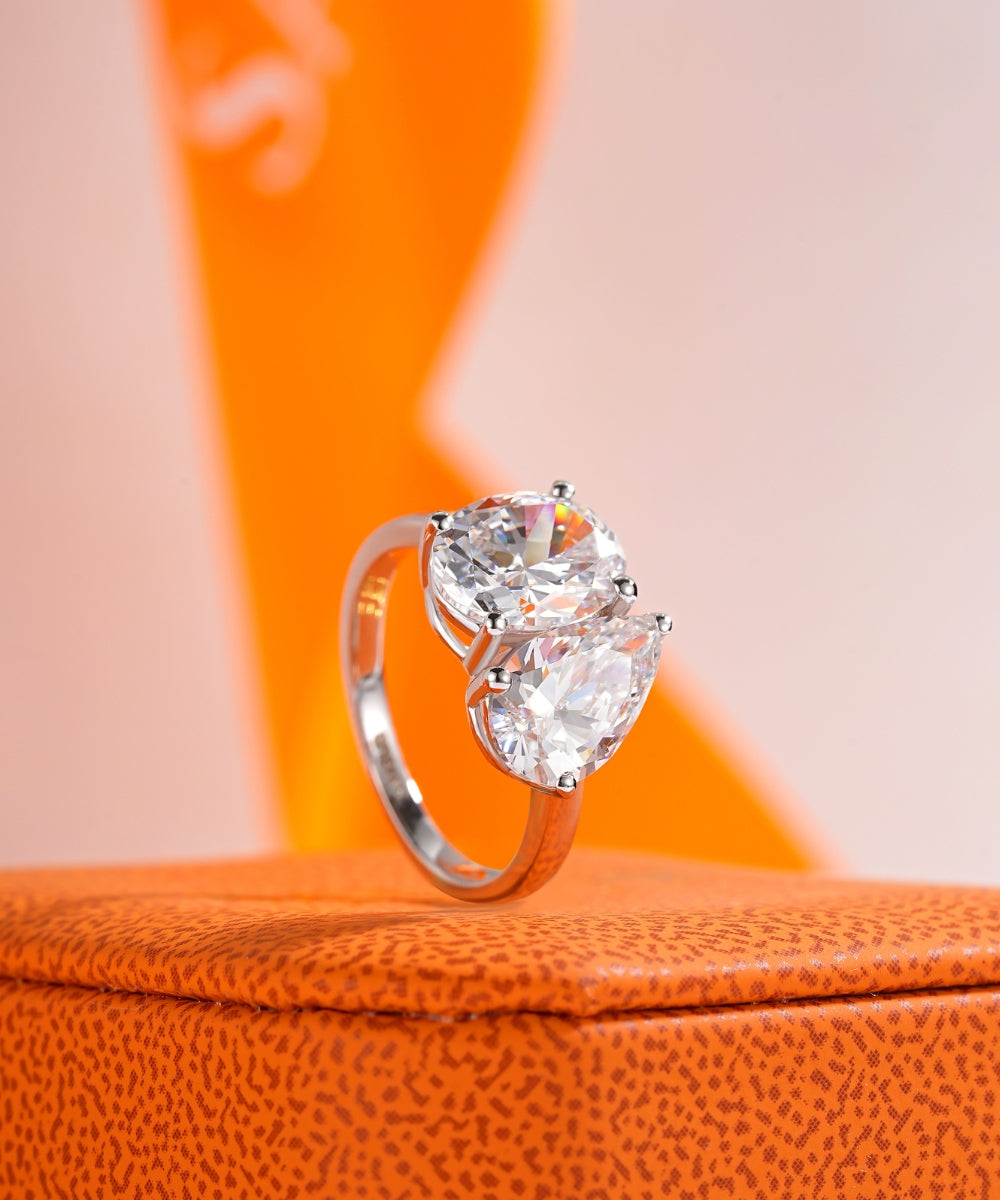 Satéur Duo Équilibre Diamond Ring™, 18K White Gold