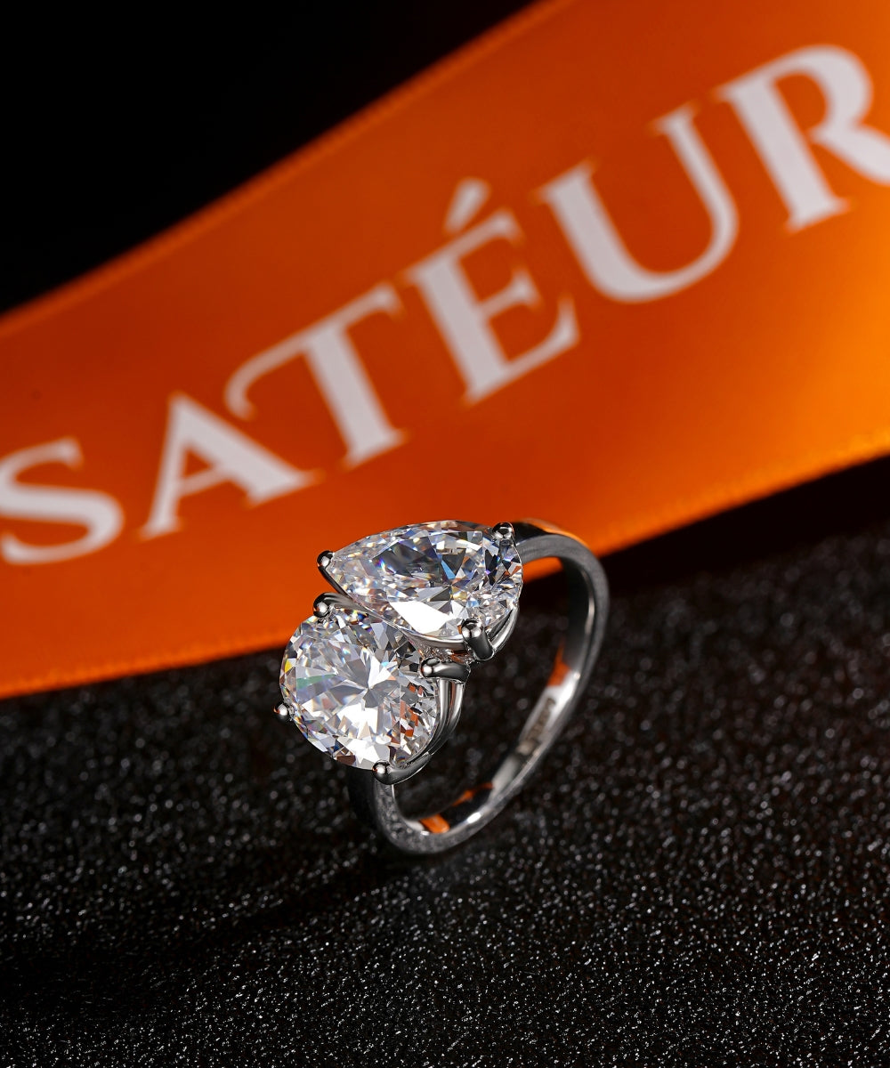 Satéur Duo Équilibre Diamond Ring™, 18K White Gold