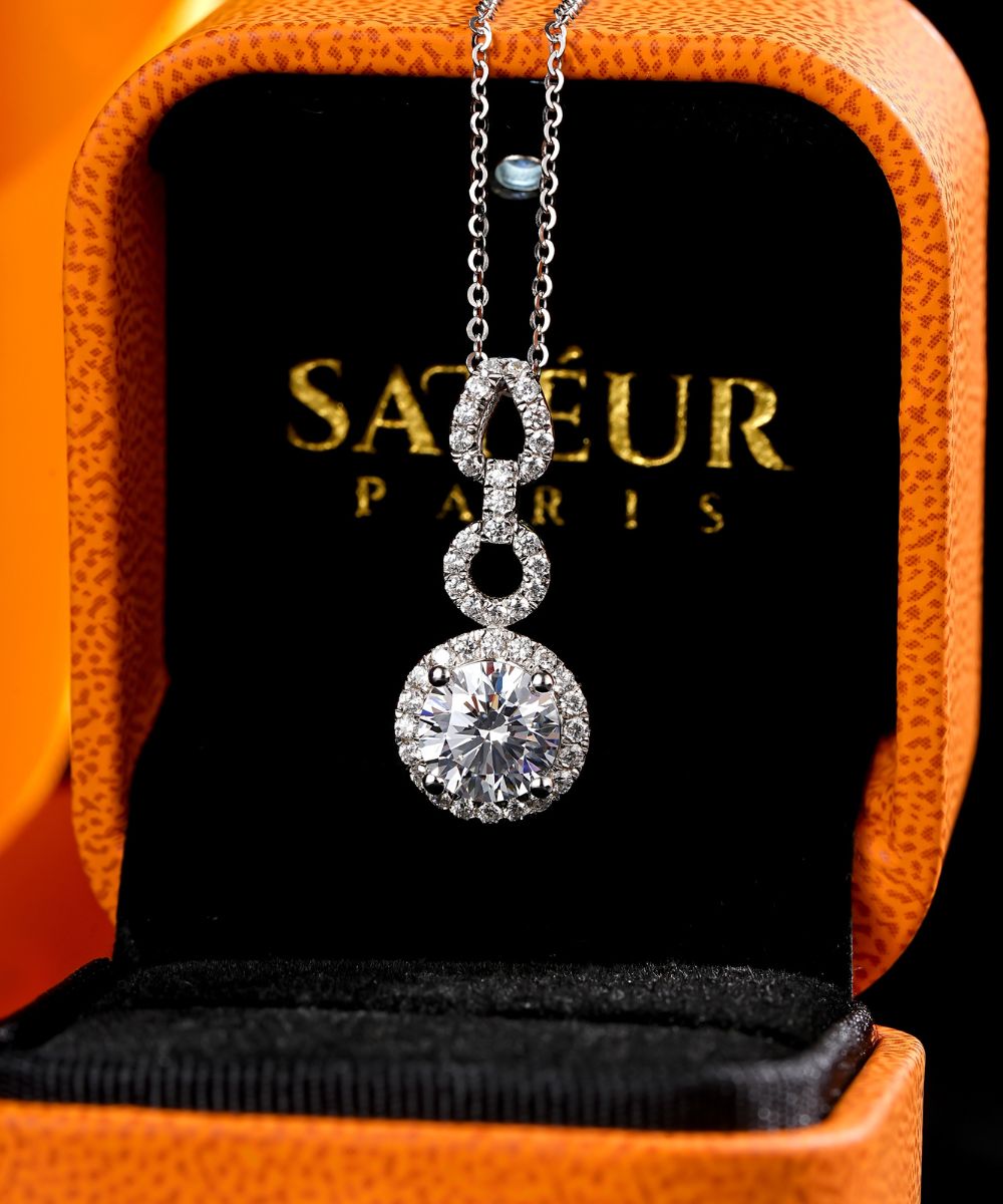 Satéur Svelte Diamond Necklace™, 18K White Gold