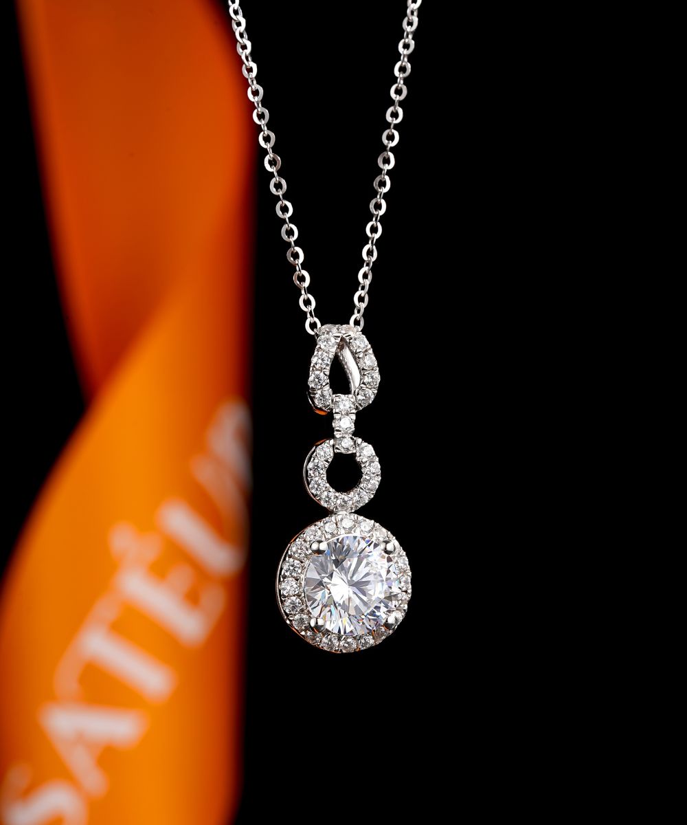 Satéur Svelte Diamond Necklace™, 18K White Gold
