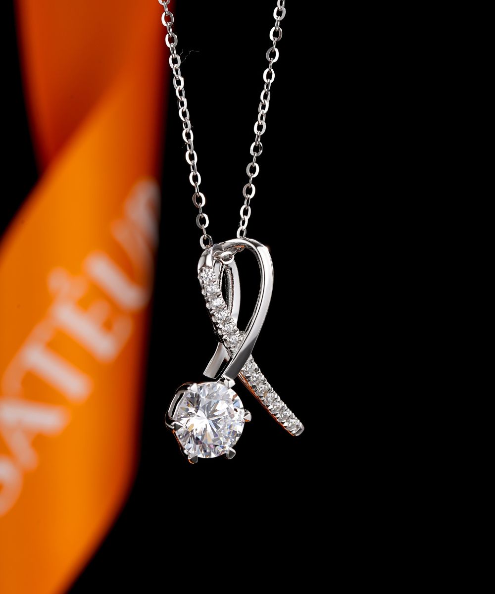 Satéur Coeur Diamond Necklace™, 18K White Gold