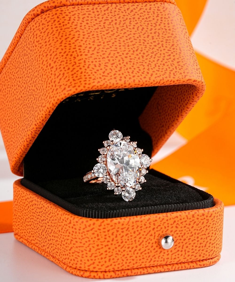 Satéur Rétro Rosé Majesté Diamond Ring™, 18K Rose Gold