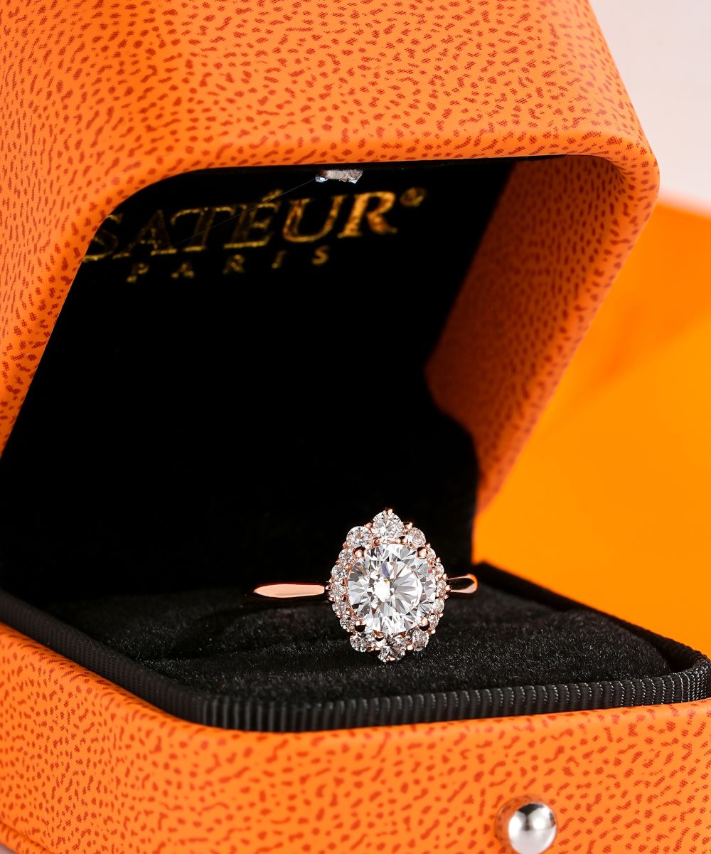 Satéur Rétro Rosé Rondeur Diamond Ring™, 18K Rose Gold