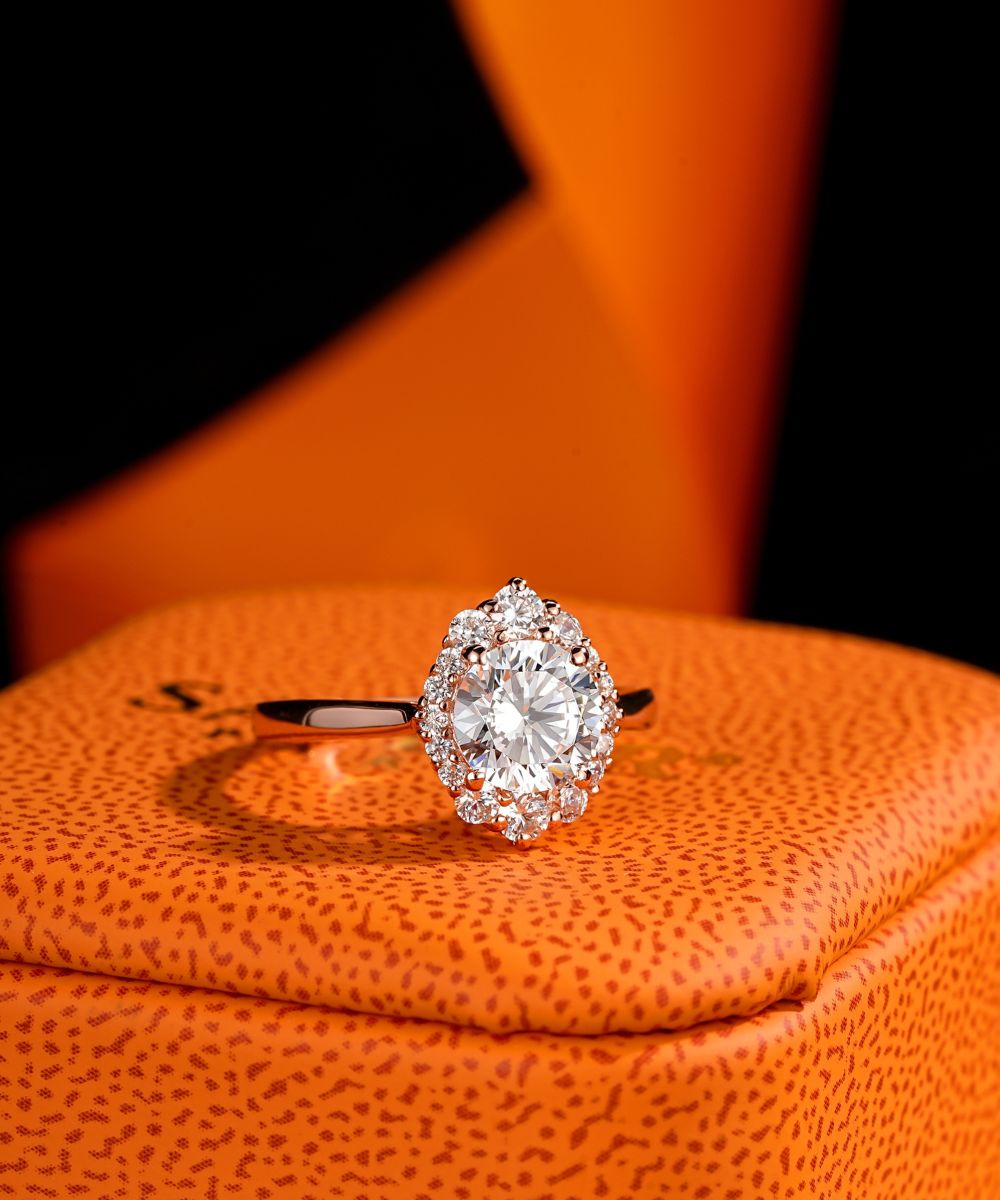 Satéur Rétro Rosé Rondeur Diamond Ring™, 18K Rose Gold