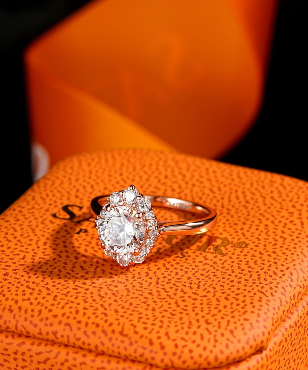 Satéur Rétro Rosé Rondeur Diamond Ring™, 18K Rose Gold