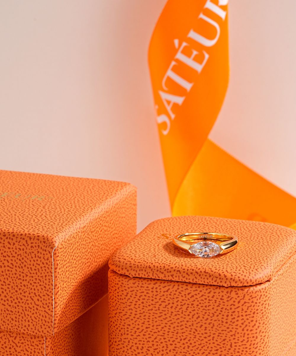 Satéur Aurous Gold Raffiné Diamond Ring™, 18K Gold