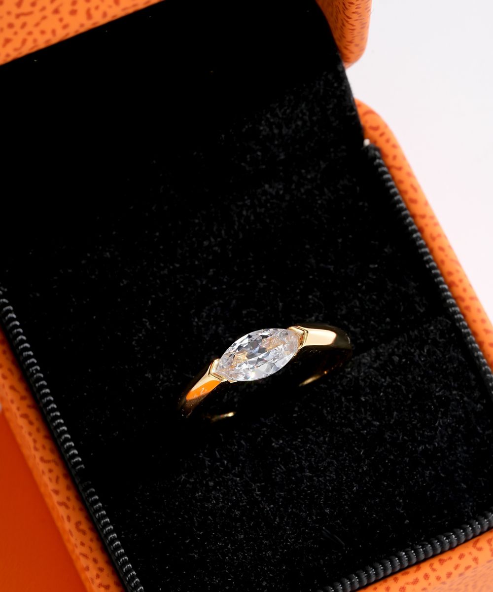 Satéur Aurous Gold Raffiné Diamond Ring™, 18K Gold