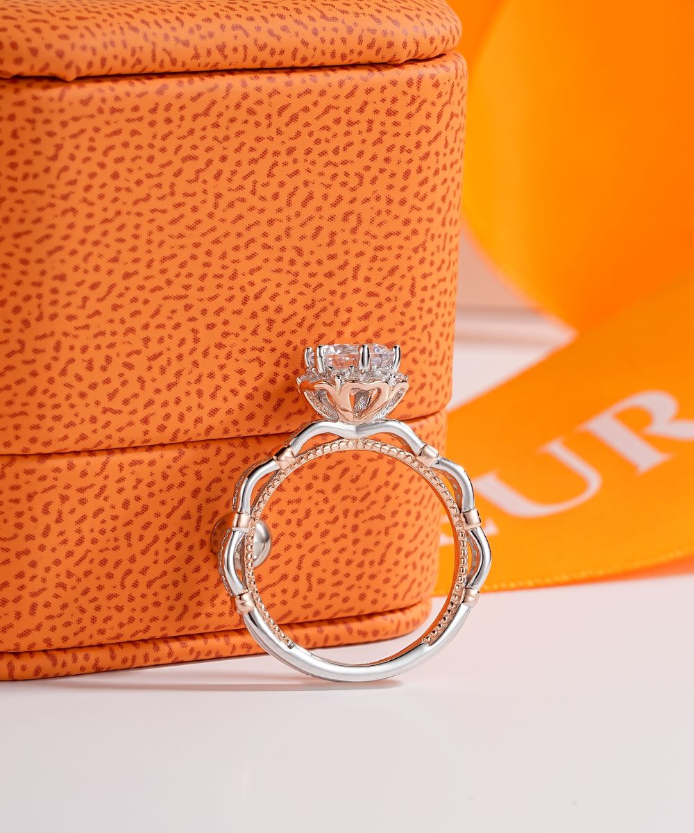 Satéur Lune de Rosé Diamond Ring™, 18K Rose Gold