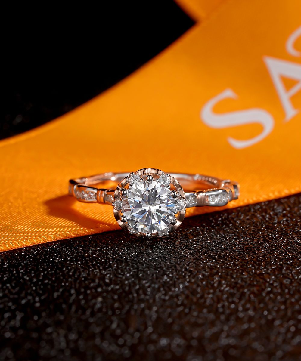 Satéur Lune de Rosé Diamond Ring™, 18K Rose Gold