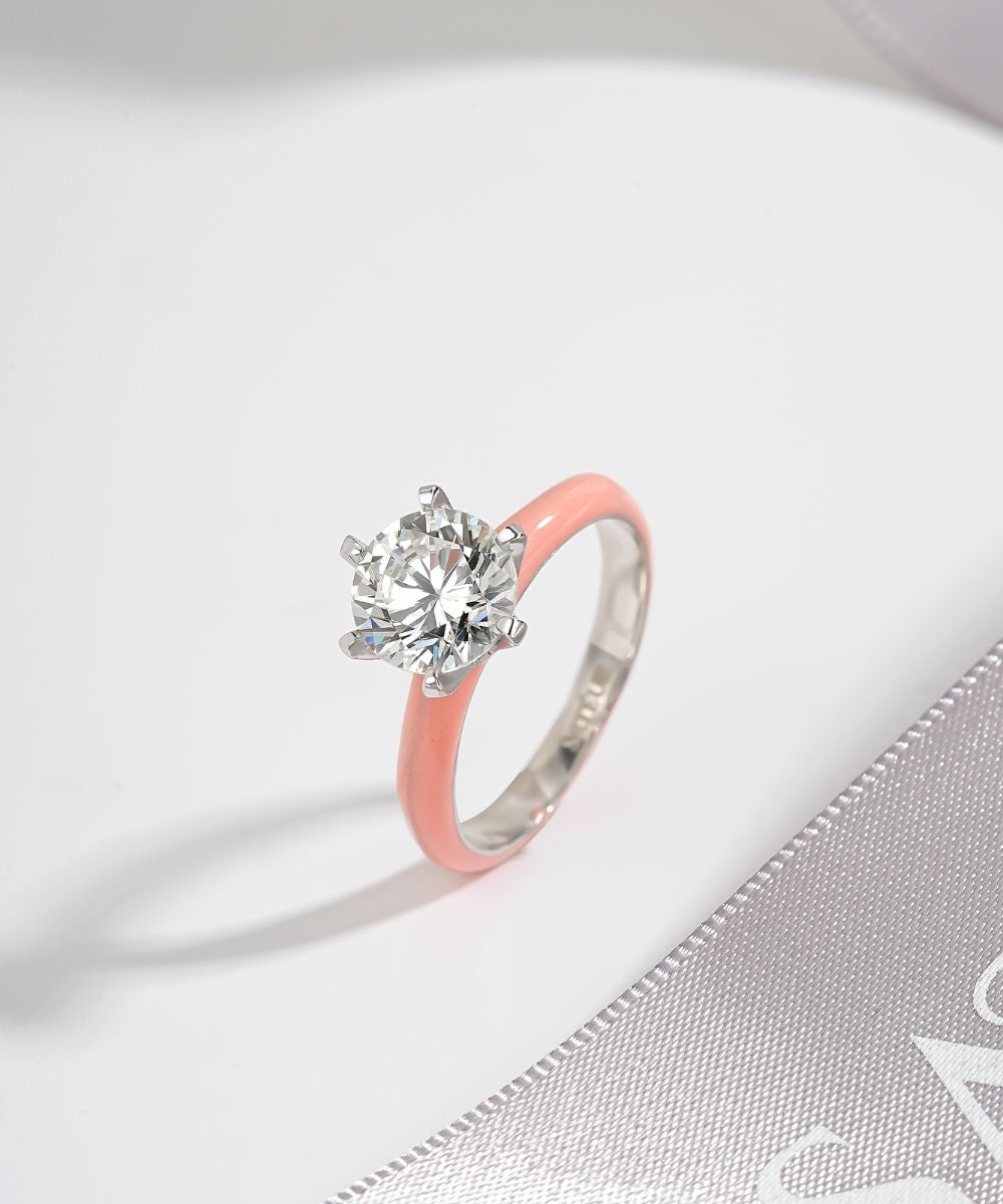 Satéur Colorée Pink Diamond Ring™, 18K White Gold