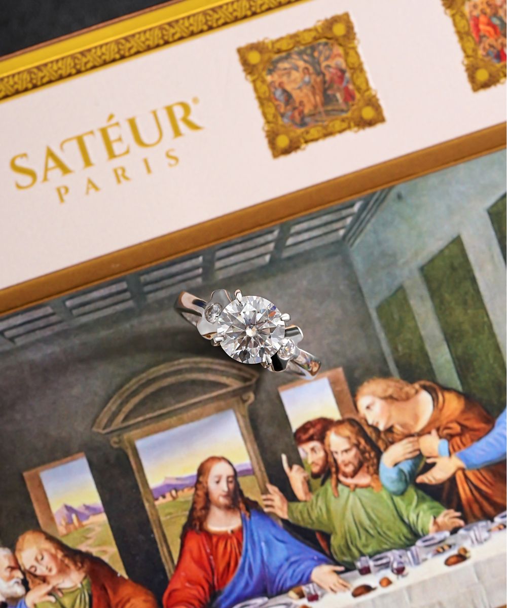 Satéur Last Supper Diamond Ring™, 18K White Gold