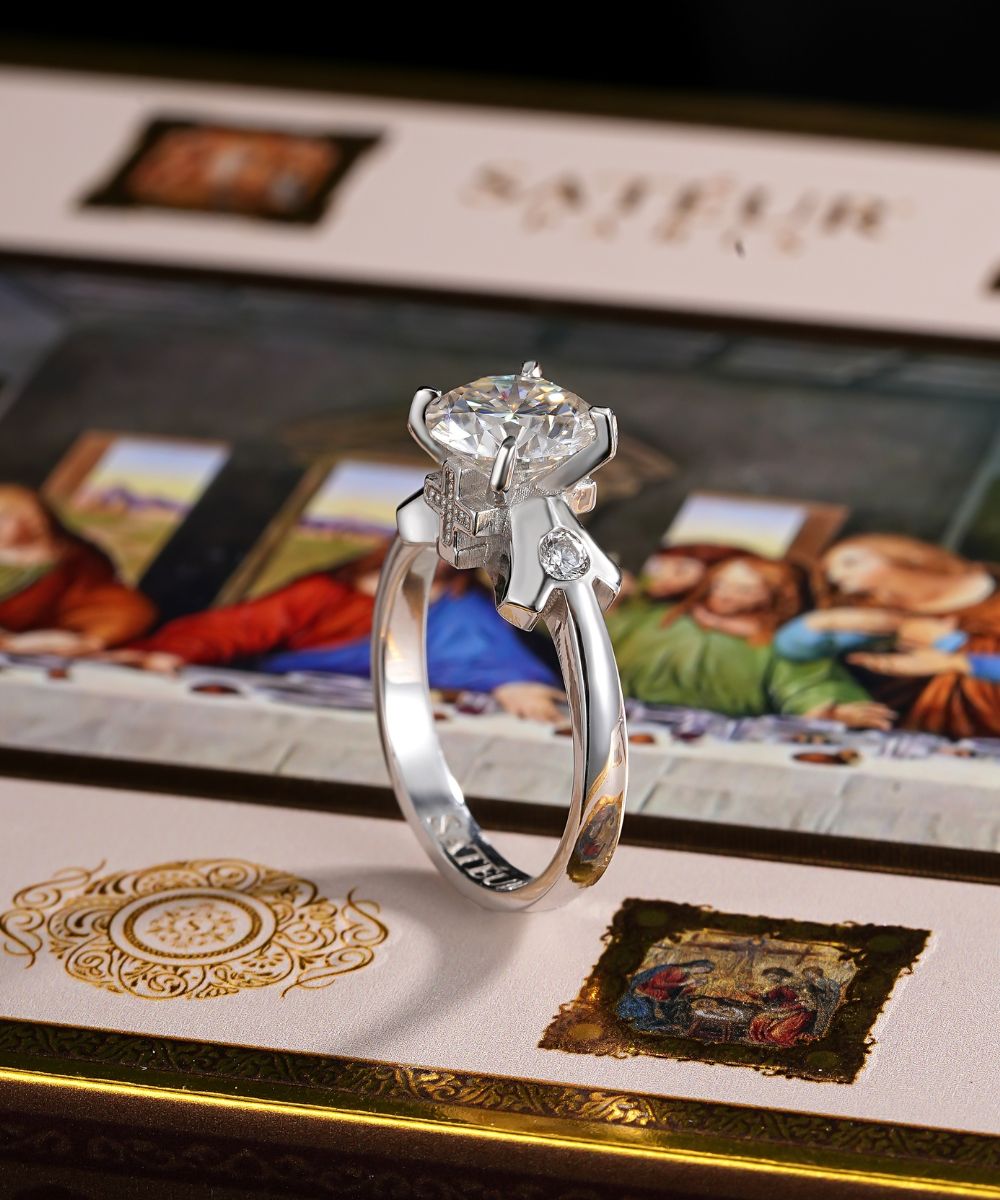 Satéur Last Supper Diamond Ring™, 18K White Gold