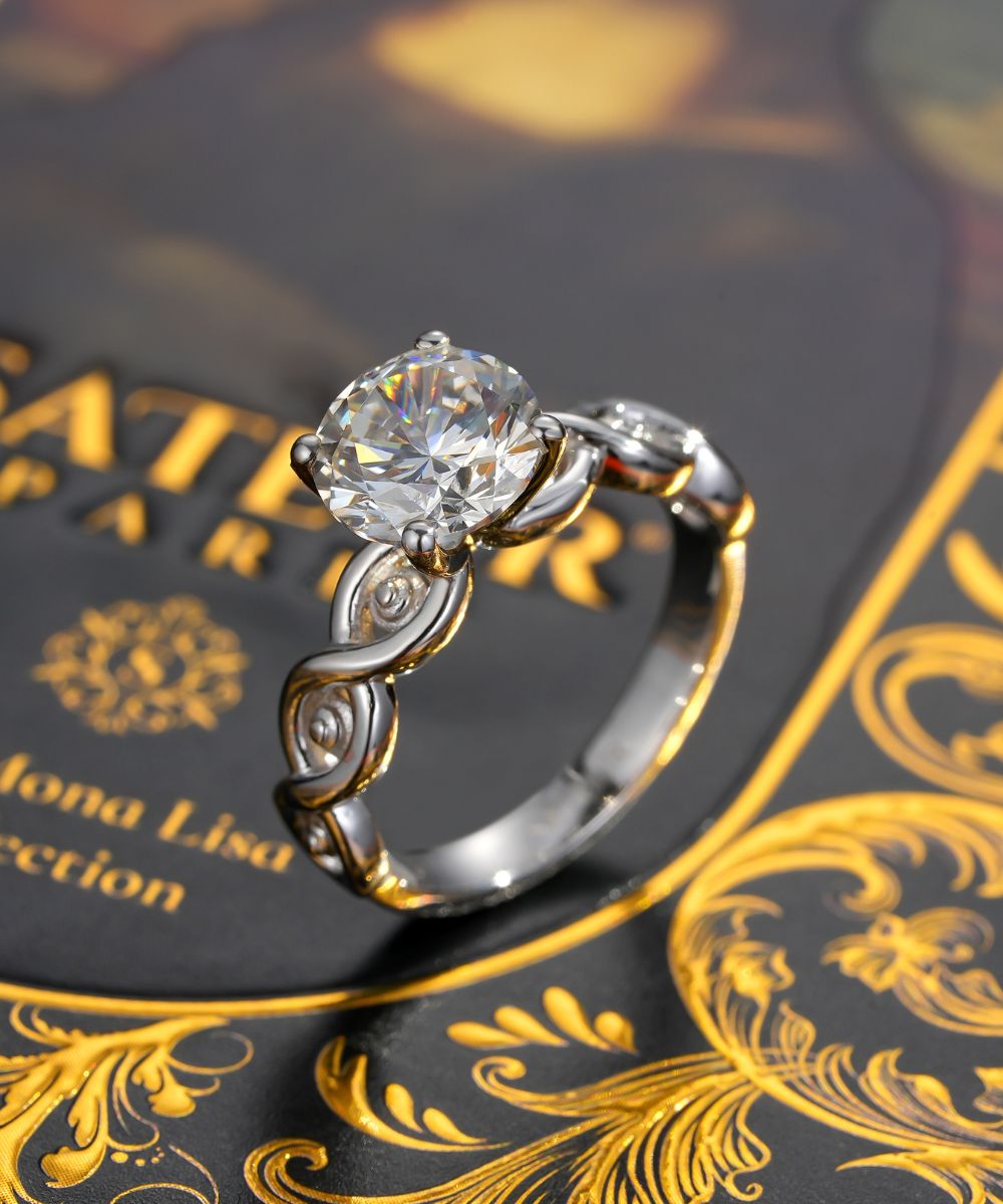Satéur Argenté Mona Lisa Diamond Ring™, 18K White Gold