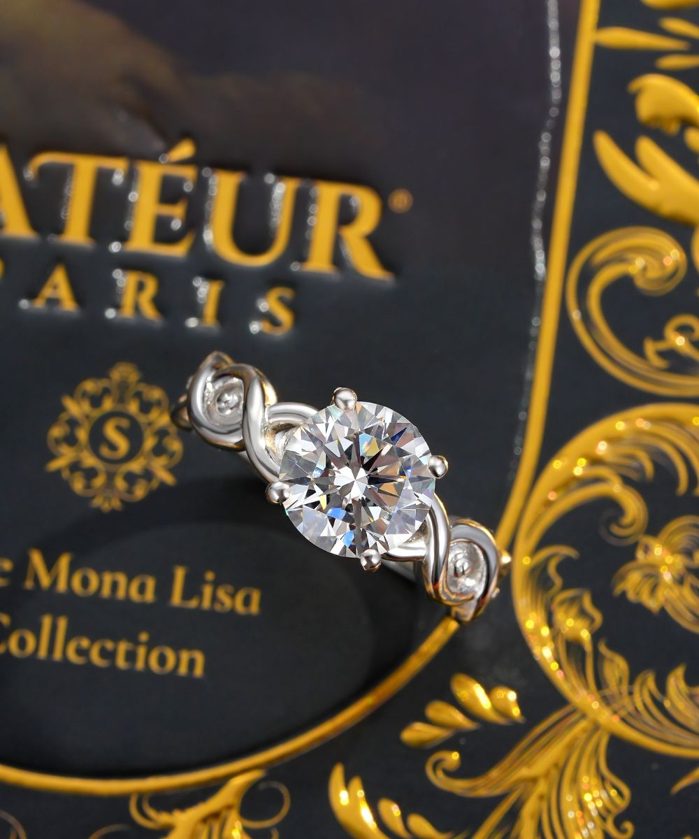 Satéur Argenté Mona Lisa Diamond Ring™, 18K White Gold