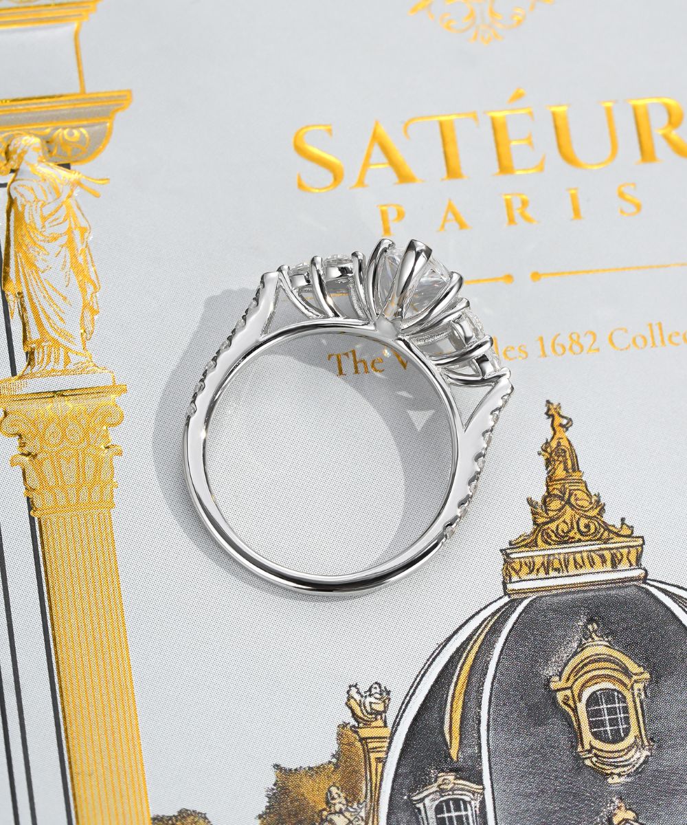 Satéur Palais Perlé Diamond Ring™, 18K White Gold