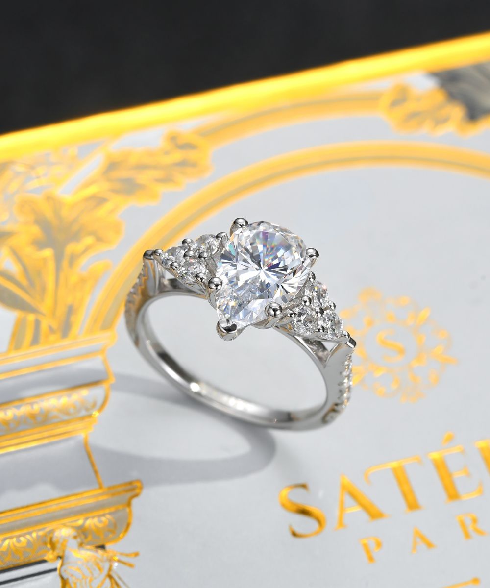 Satéur Palais Perlé Diamond Ring™, 18K White Gold