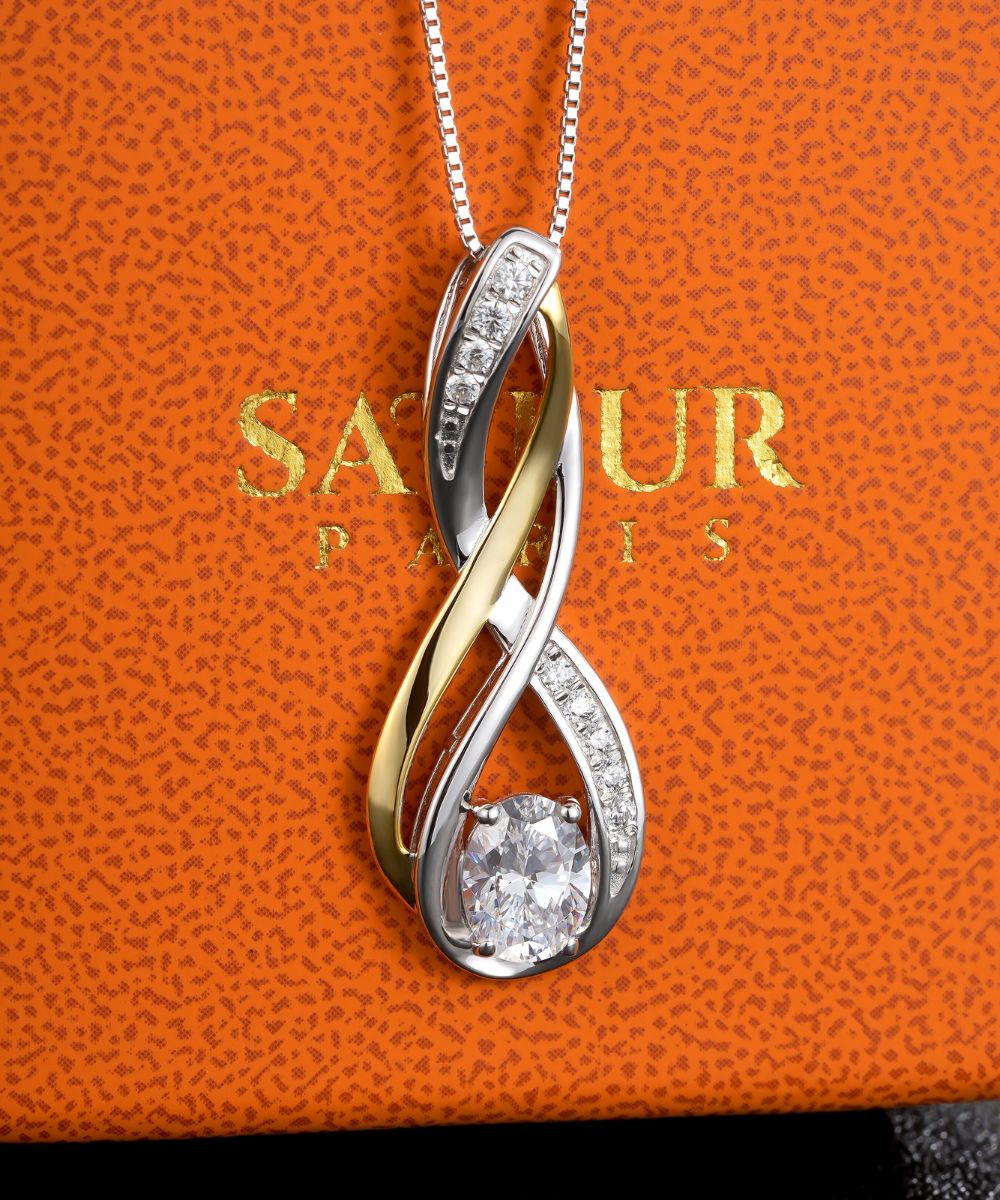 Satéur Trône Royal Diamond Necklace™, 18K White Gold