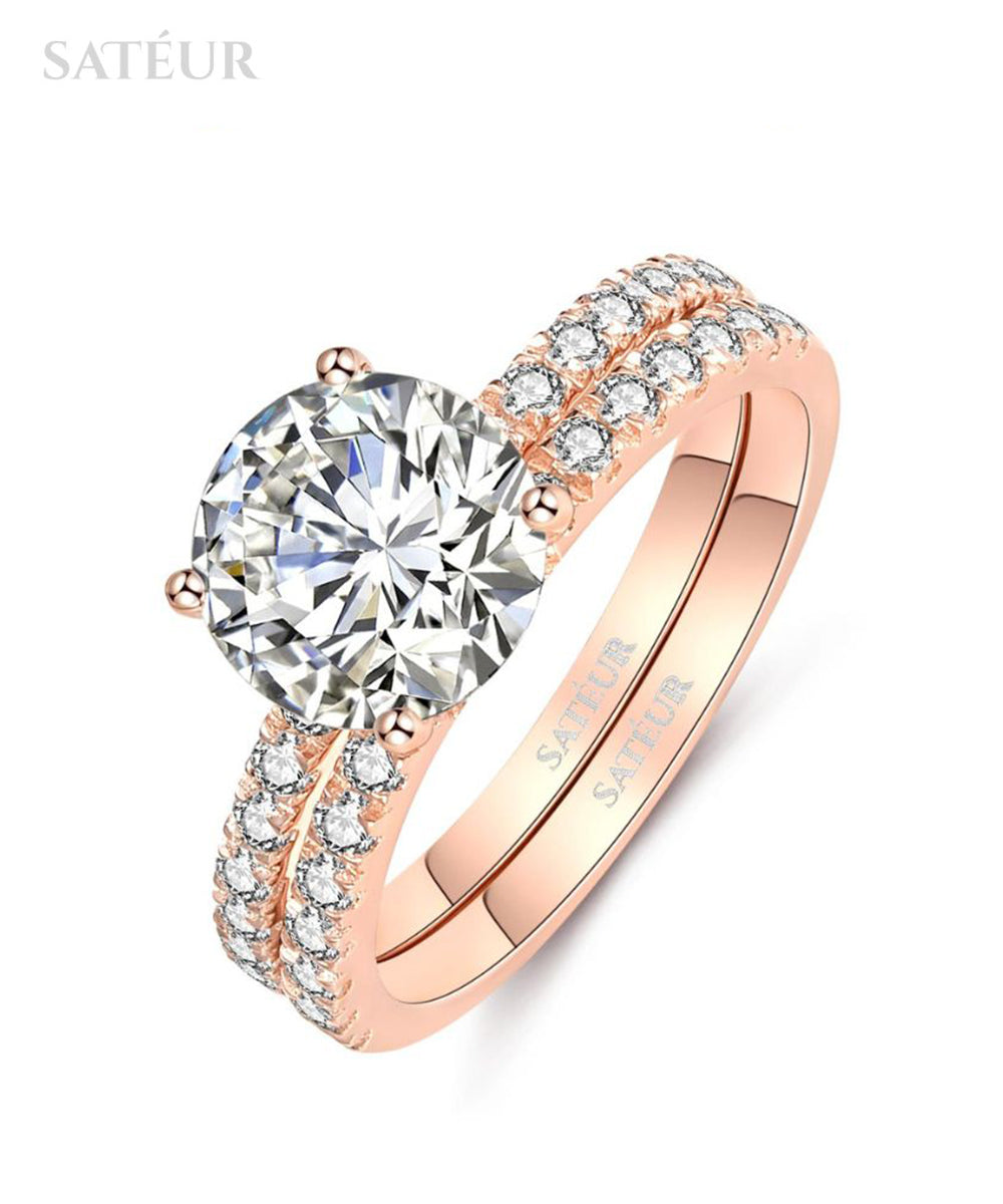 Satéur Rosé Cercle Wedding Ring Set™