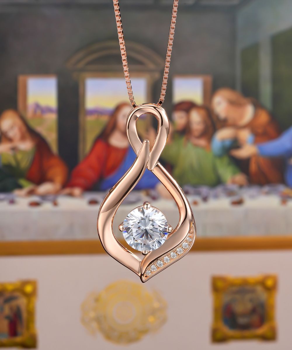 Satéur Grâce Infinie Diamond Necklace™, 18K Rose Gold