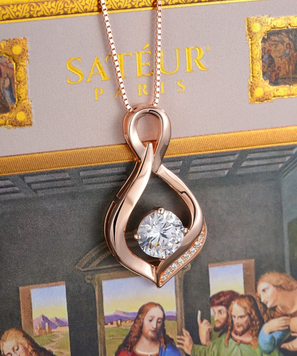 Satéur Grâce Infinie Diamond Necklace™, 18K Rose Gold