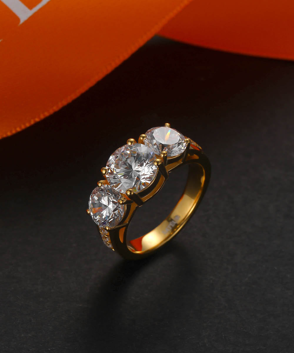 Satéur Aurous Gold Trinité Diamond Ring™, 18K Gold