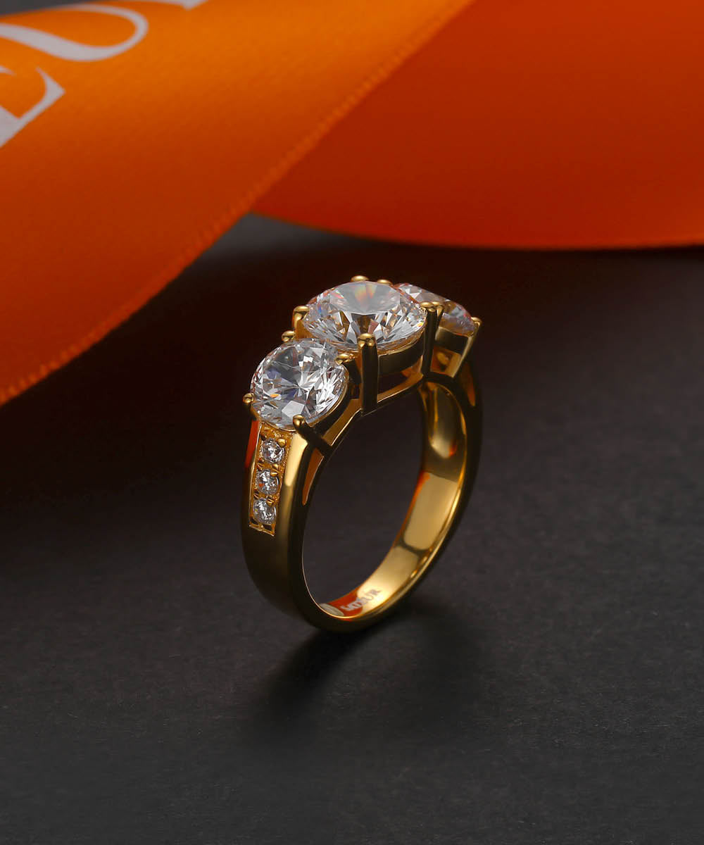 Satéur Aurous Gold Trinité Diamond Ring™, 18K Gold