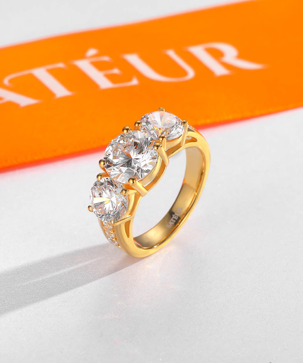 Satéur Aurous Gold Trinité Diamond Ring™, 18K Gold
