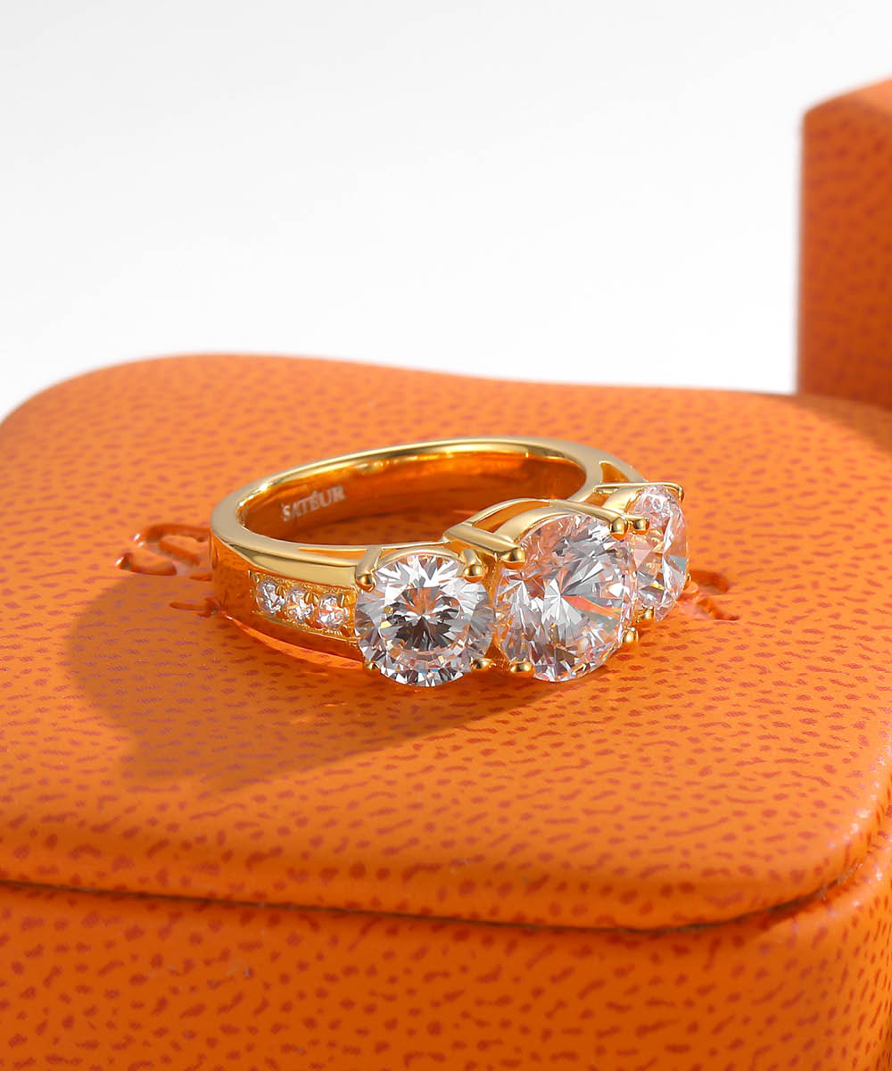 Satéur Aurous Gold Trinité Diamond Ring™, 18K Gold