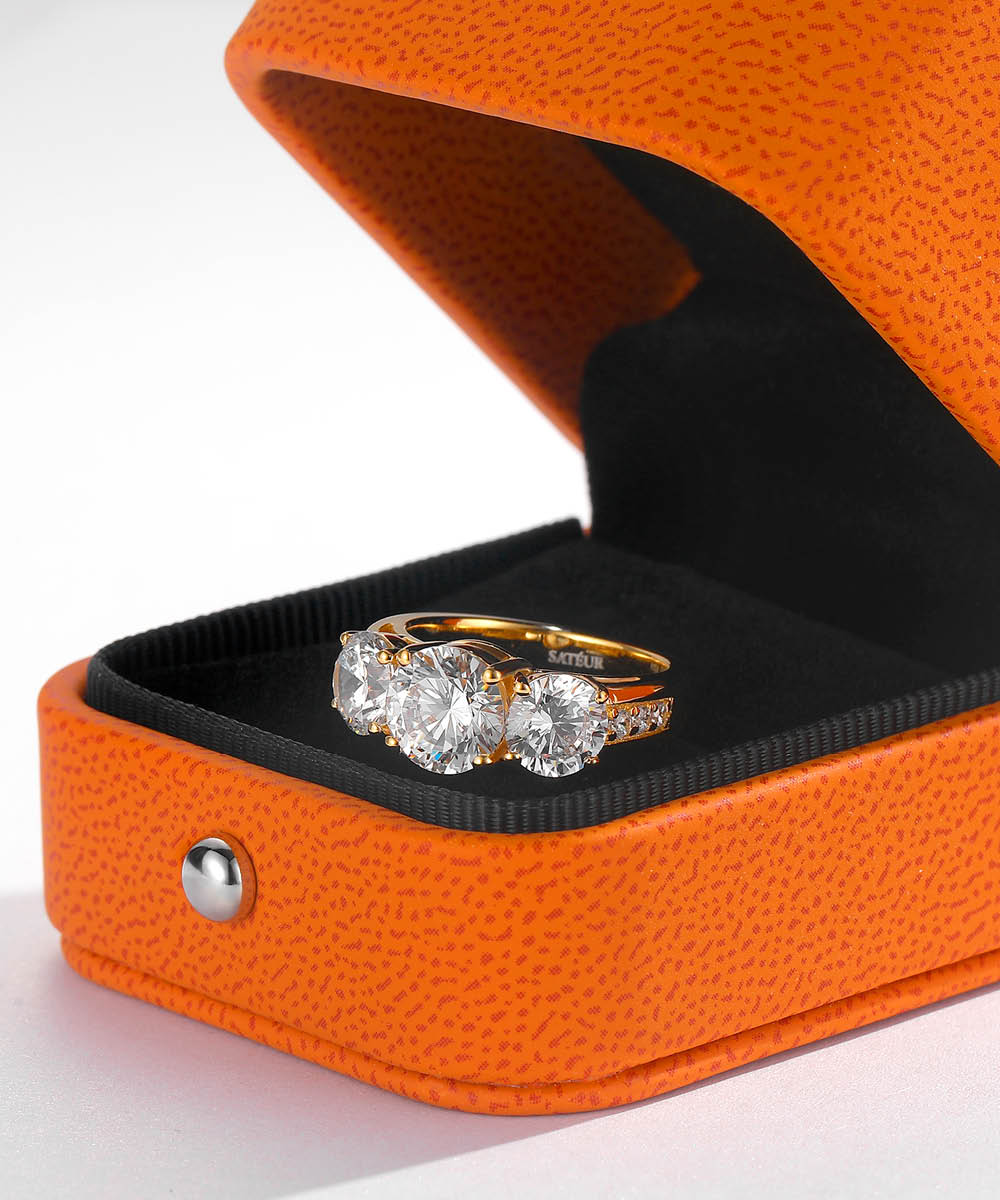 Satéur Aurous Gold Trinité Diamond Ring™, 18K Gold