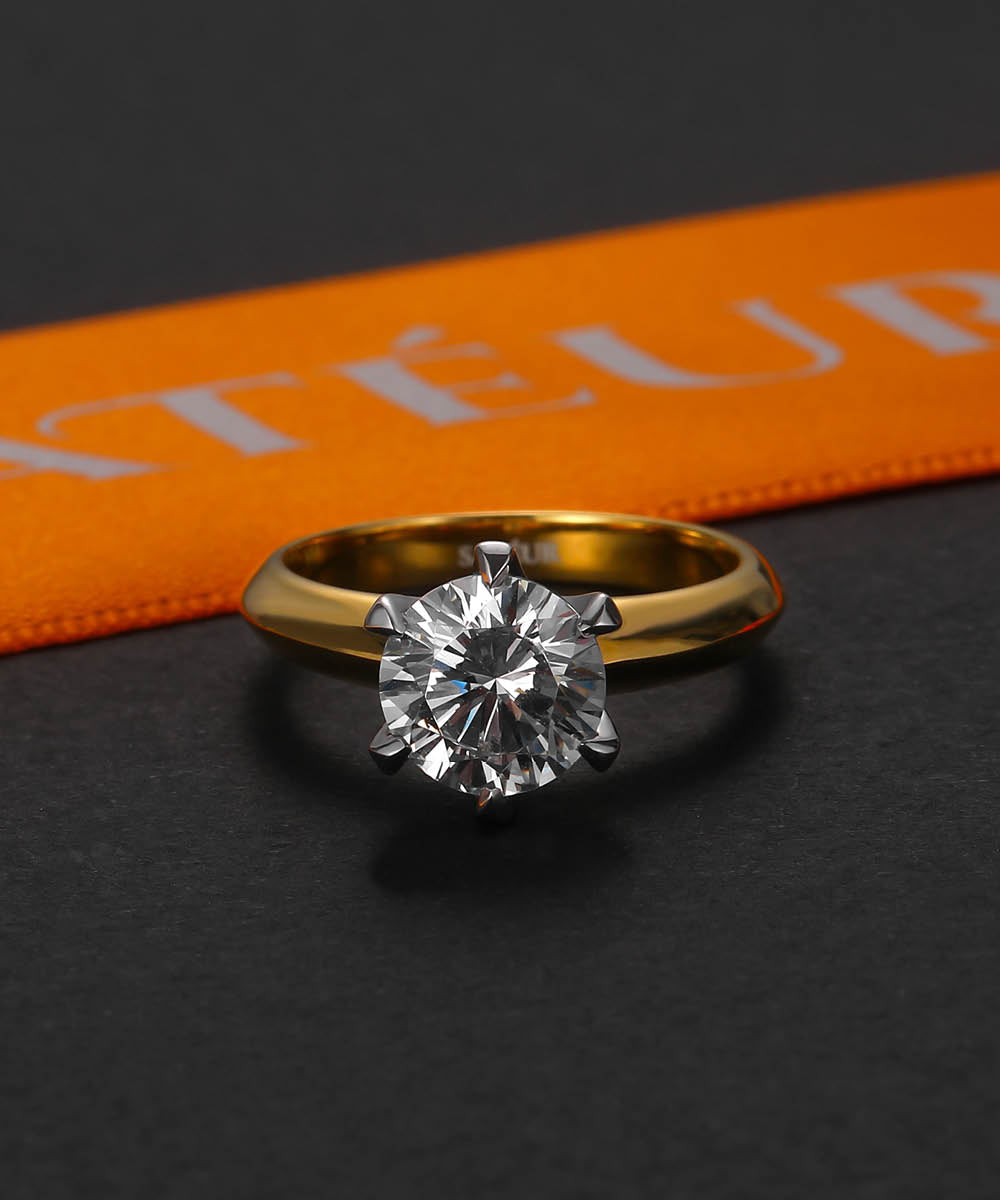 Satéur Aurous Gold Elegancia Diamond Ring™, 18K Gold