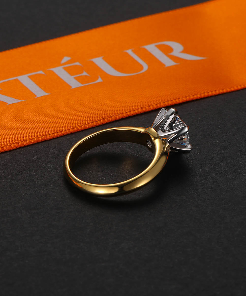 Satéur Aurous Gold Elegancia Diamond Ring™, 18K Gold
