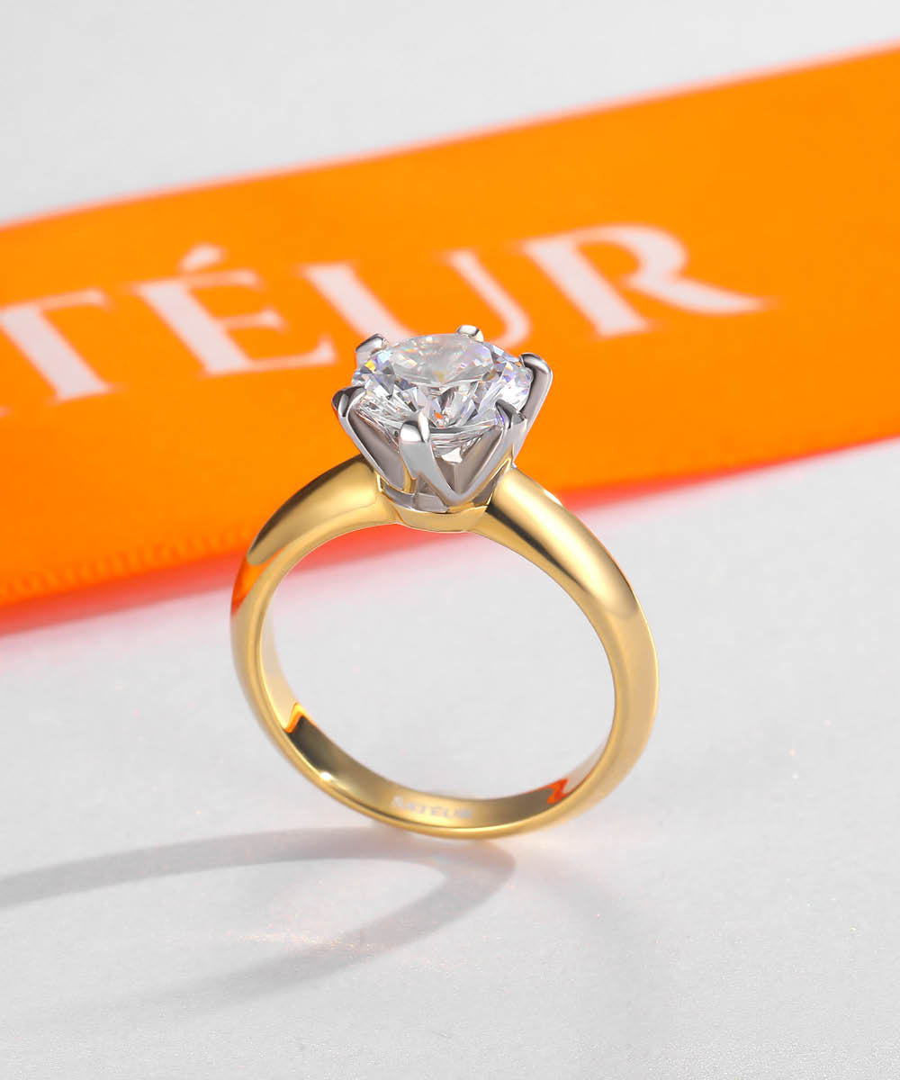 Satéur Aurous Gold Elegancia Diamond Ring™, 18K Gold