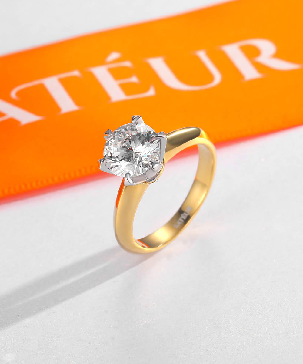 Satéur Aurous Gold Elegancia Diamond Ring™, 18K Gold