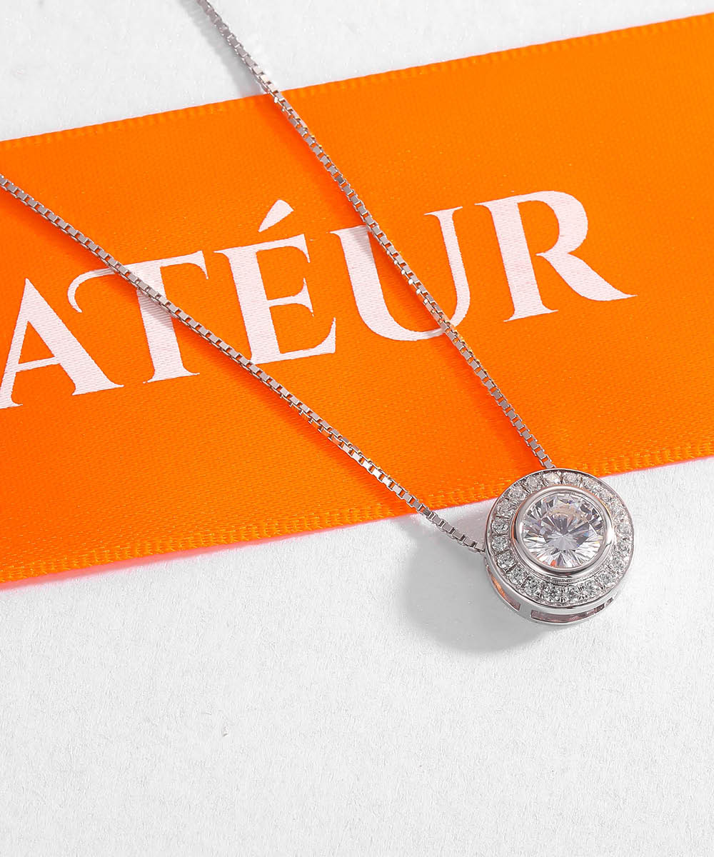 Satéur Belle Dame Diamond Necklace™, 18K White Gold