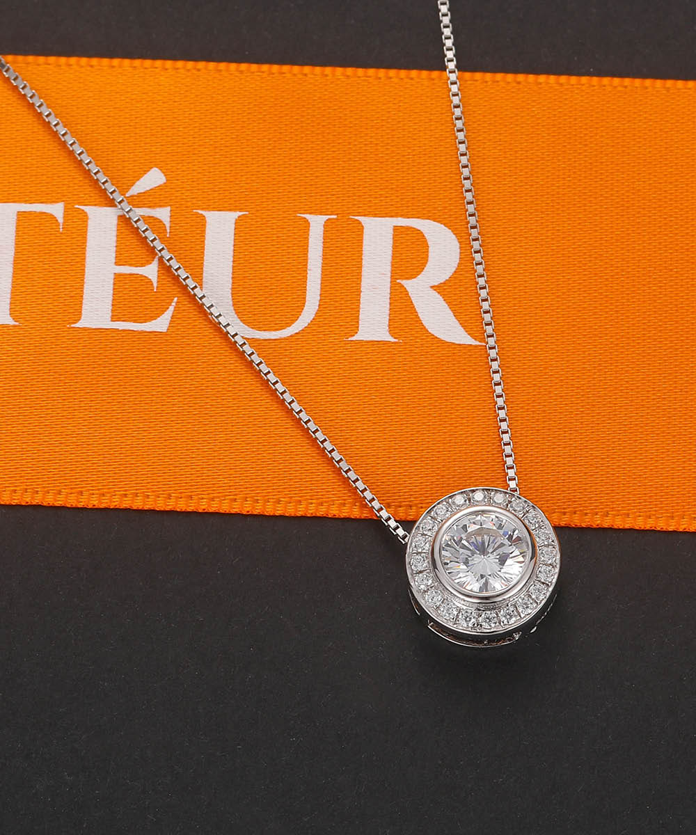 Satéur Belle Dame Diamond Necklace™, 18K White Gold