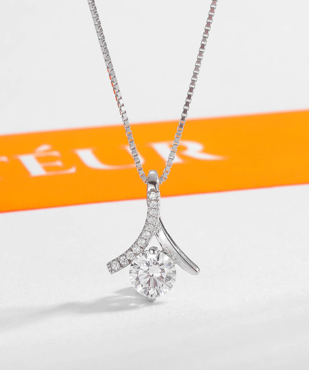 Satéur L' Ange Diamond Necklace™, 18K White Gold