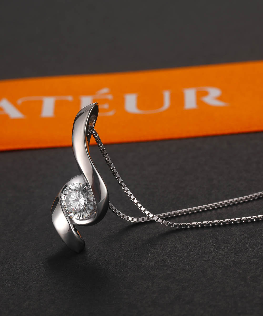 Satéur Emmêlé Diamond Necklace™, 18K White Gold