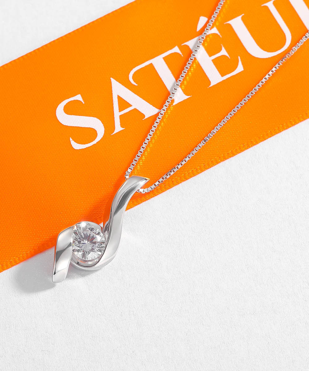 Satéur Emmêlé Diamond Necklace™, 18K White Gold
