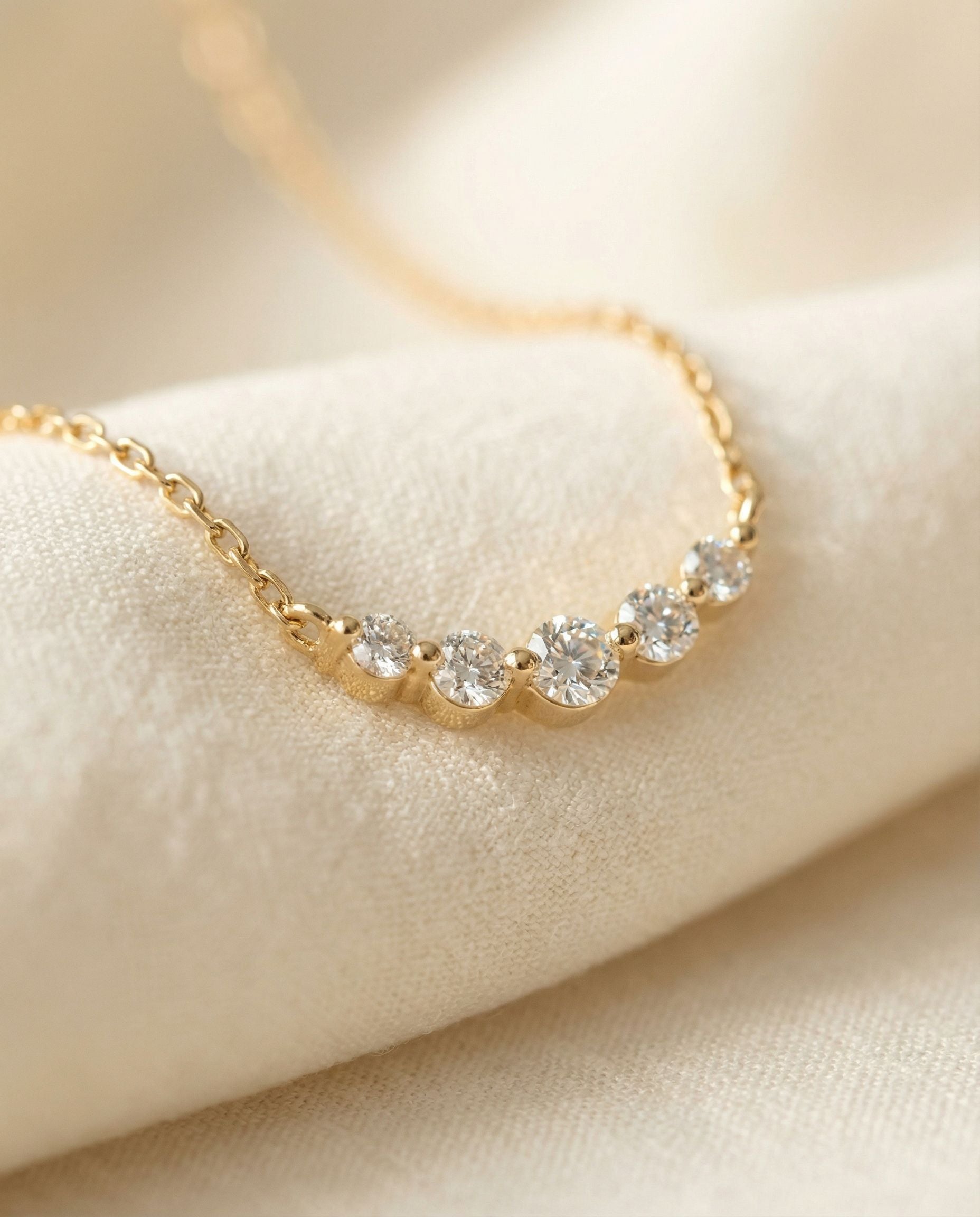 Satéur Cadence Diamond Necklace™, 14K Solid Gold — image 9