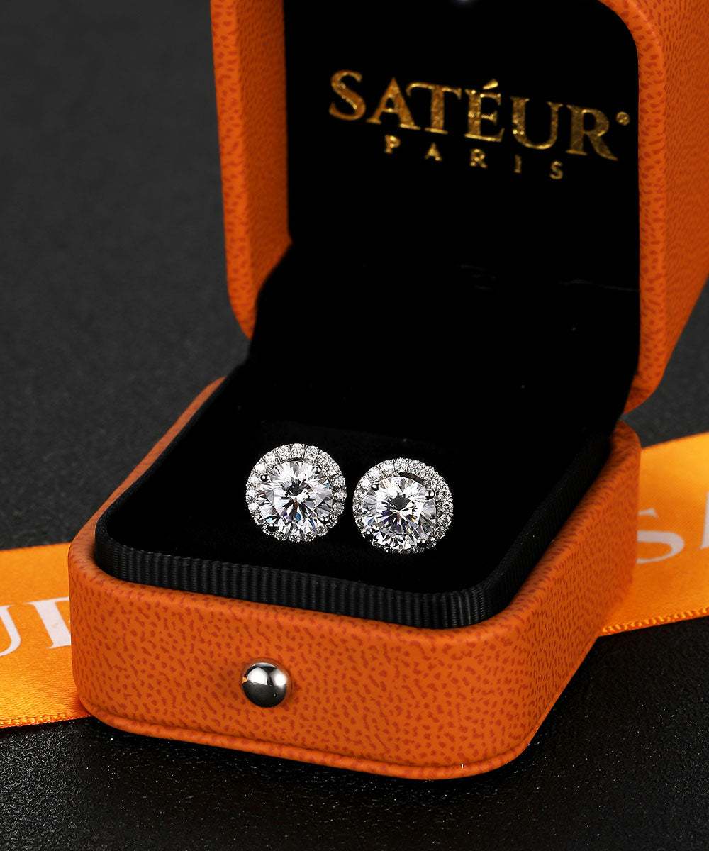 Satéur L'Eclat Diamond Earrings™, 18K White Gold