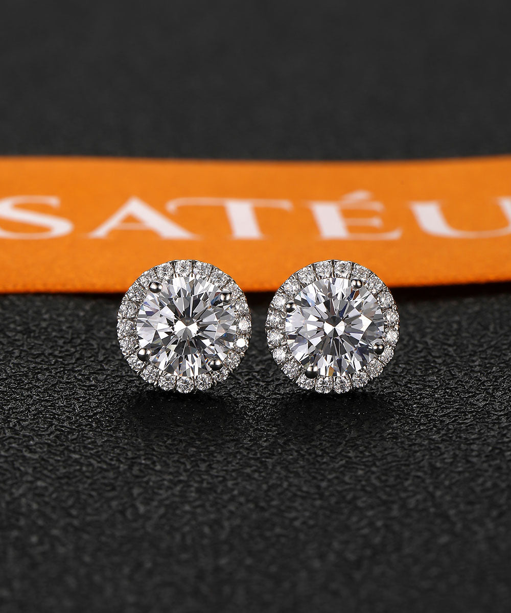 Satéur L'Eclat Diamond Earrings™, 18K White Gold