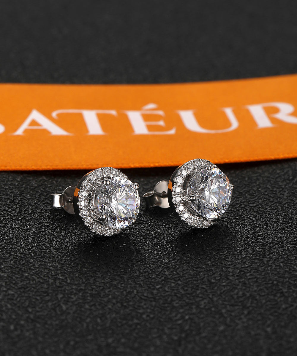 Satéur L'Eclat Diamond Earrings™, 18K White Gold